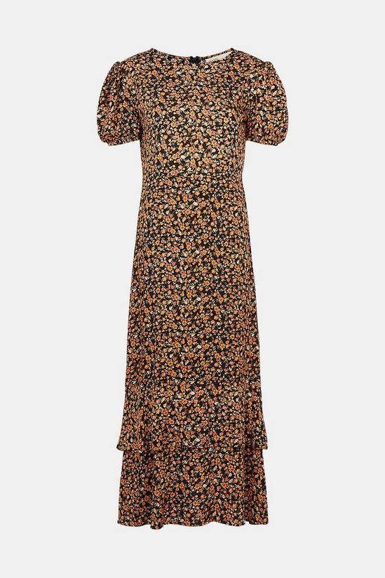 Oasis Petite Printed Puff Sleeve Maxi Dress 4