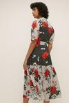 Oasis Large Floral And Spot Belted Midi Dress thumbnail 3