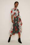 Oasis Large Floral And Spot Belted Midi Dress thumbnail 4