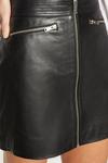 Oasis Leather Zip Through Mini Skirt thumbnail 2