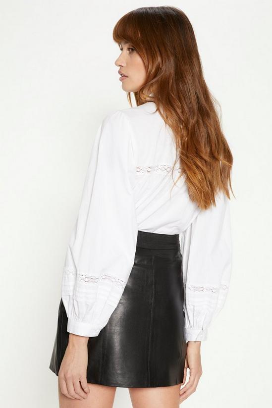 Oasis Leather Zip Through Mini Skirt 3