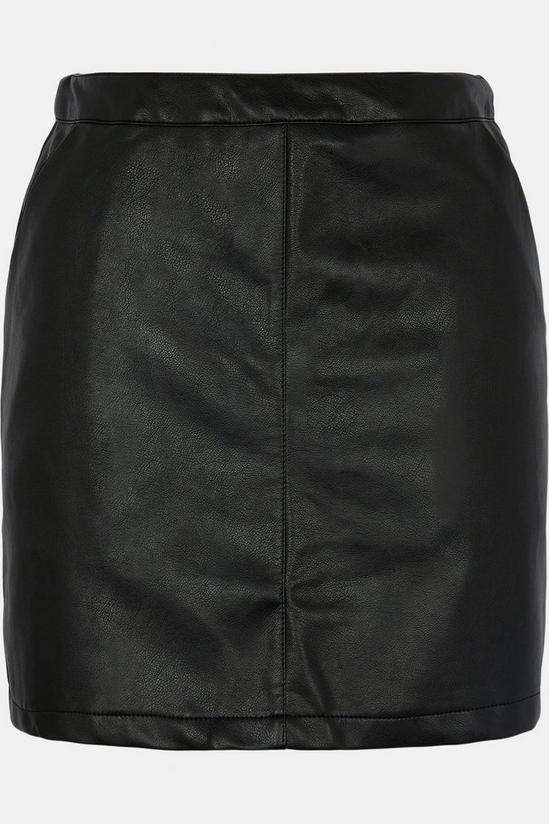 Oasis Seam Detail Faux Leather Mini Skirt 4