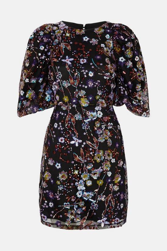 Oasis Embroidered Puff Sleeve Mini Dress 4