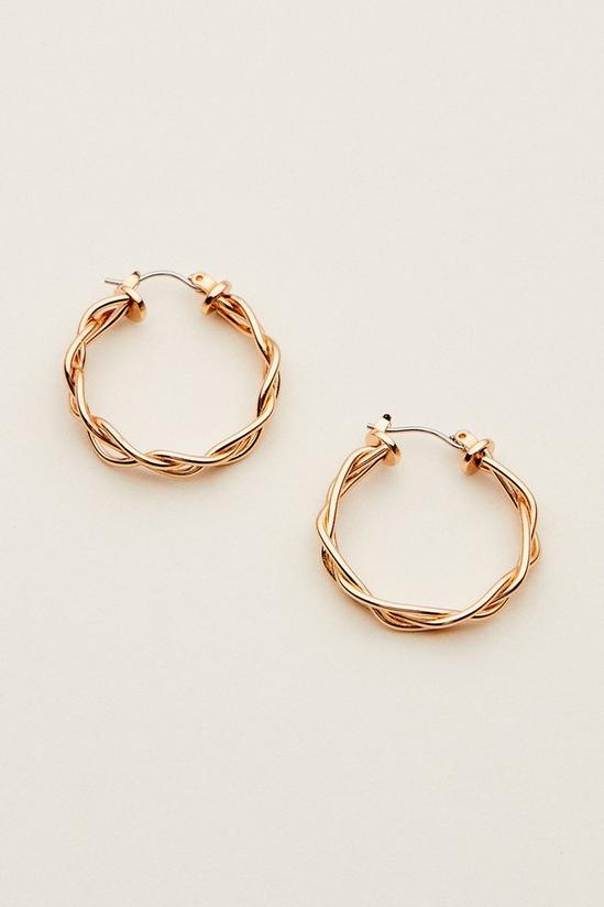 Oasis Small Twisted Hoops 2