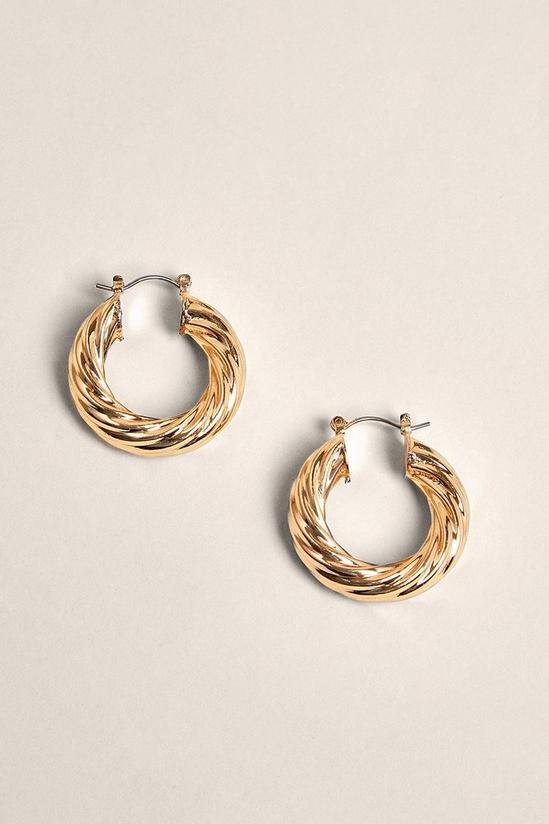 Oasis Large Twisted Hoops 1