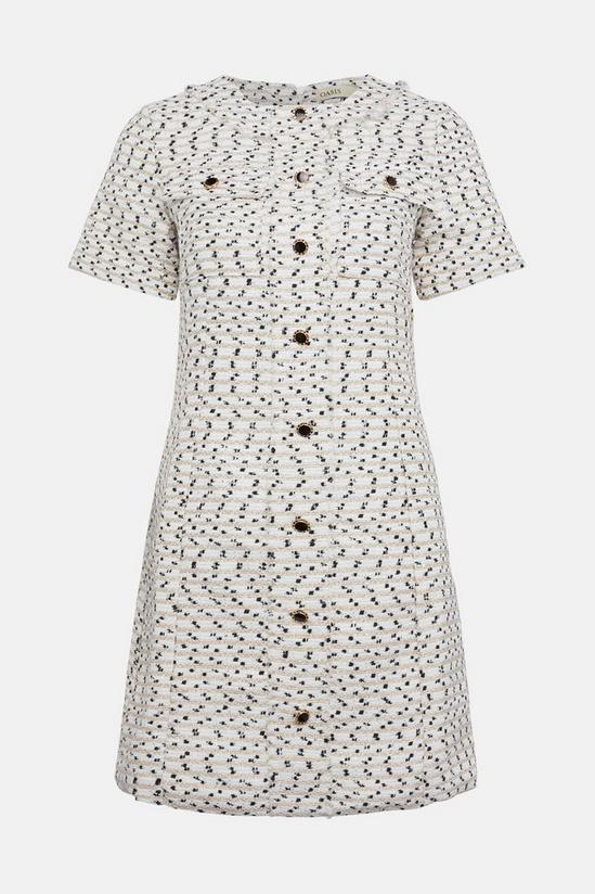Oasis Mono Tweed Short Sleeve Tailored Dress 5