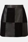 Oasis Leather And Suede Patched Mini Skirt thumbnail 4