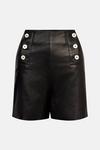Oasis Button Front Leather Short thumbnail 4