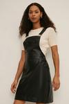 Oasis Faux Leather Dungaree Dress thumbnail 2
