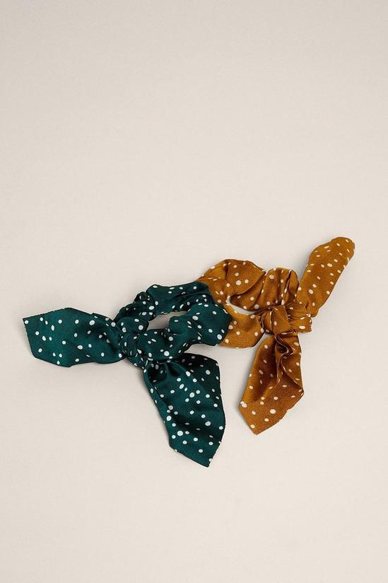 Oasis Spotty Tie Scrunchie 2 Pack 1