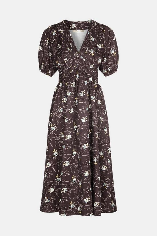 Oasis Ditsy Satin Binding Detail Midi Tea Dress 4