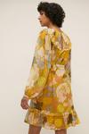 Oasis Shirred Yoke Floral Chiffon A Line Dress thumbnail 3