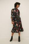 Oasis Petite Floral Belted Midi Dress thumbnail 1