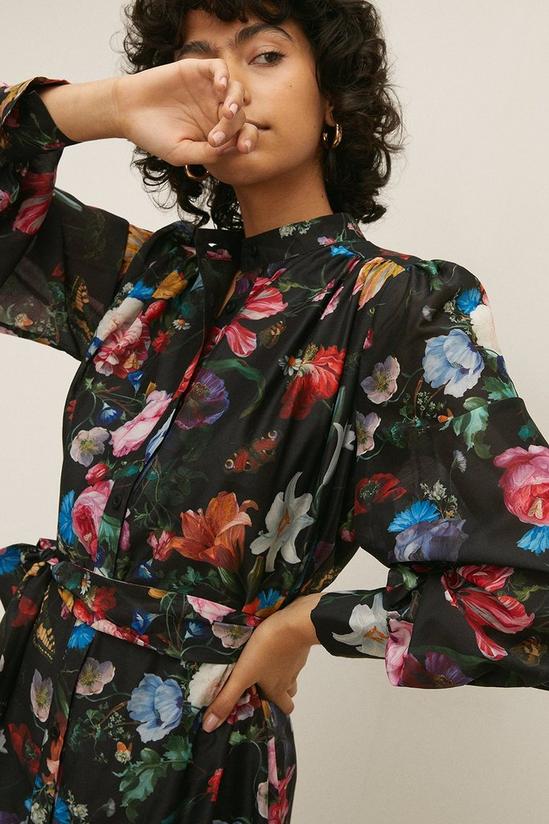 Oasis Petite Floral Belted Midi Dress 2