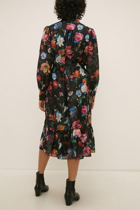Oasis Petite Floral Belted Midi Dress 3