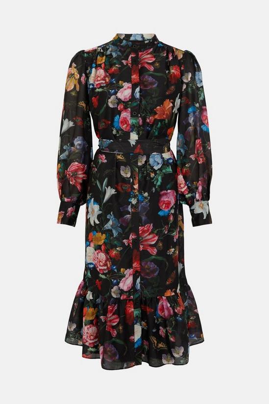 Oasis Petite Floral Belted Midi Dress 4