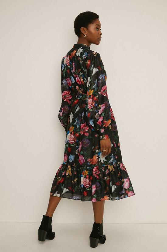 Oasis Floral Belted Midi Dress 3