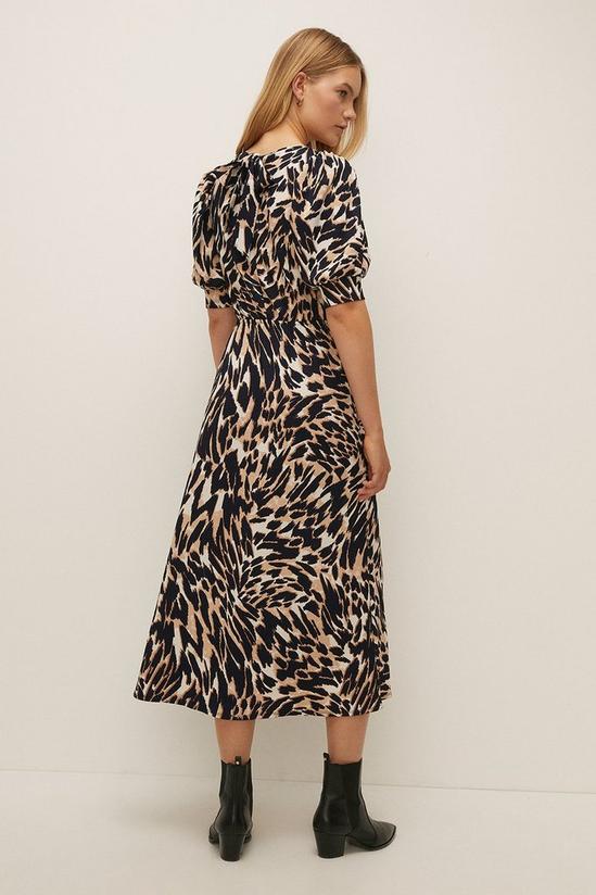 Oasis Graphic Animal Crinkle Jersey Midi Dress 3
