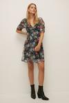 Oasis Dobby Mesh Floral Puff Sleeve Mini Dress thumbnail 2