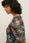 Oasis Dobby Mesh Floral Puff Sleeve Midi Dress thumbnail 2