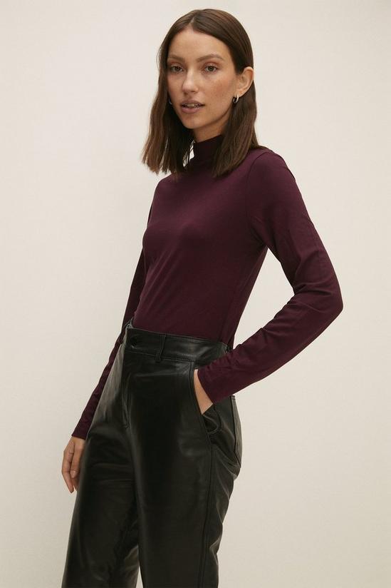 Oasis Jersey Funnel Neck Long Sleeve Top 2