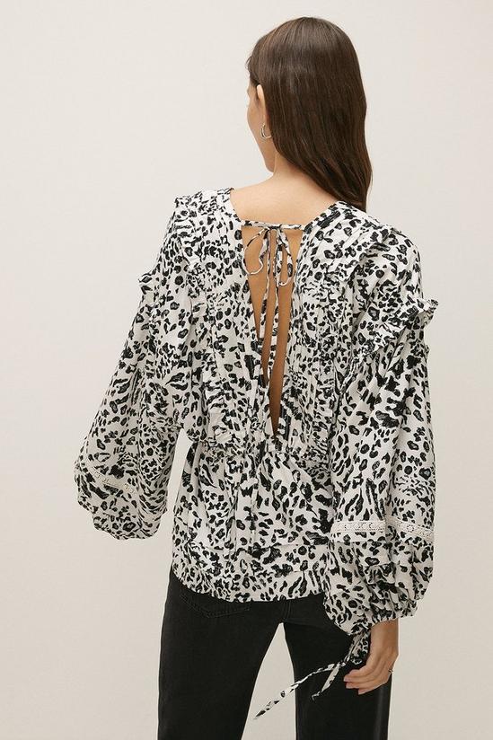 Oasis The Wild Kind Mono Leopard Plunge Top 3