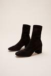Oasis Block Heeled Pull On High Ankle Sock Boot thumbnail 2