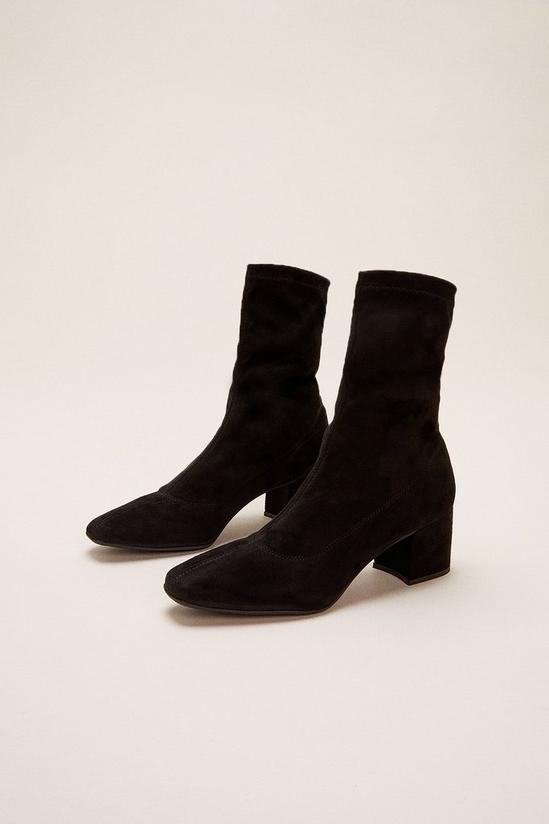 Oasis Block Heeled Pull On High Ankle Sock Boot 2