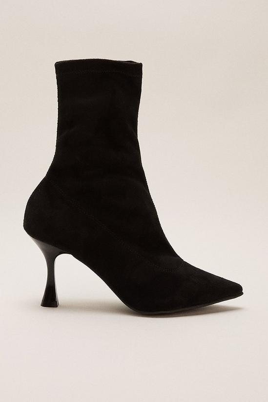 Oasis Pointed Heeled Pull On High Ankle Sock Boot 1