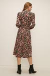Oasis Slinky Jersey Floral Shirred Neck Midi Dress thumbnail 3