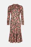Oasis Slinky Jersey Floral Shirred Neck Midi Dress thumbnail 4