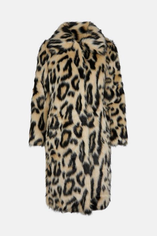Oasis Petite Animal Faux Fur Coat 4