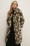 Oasis Rachel Stevens Animal Faux Fur Coat thumbnail 3