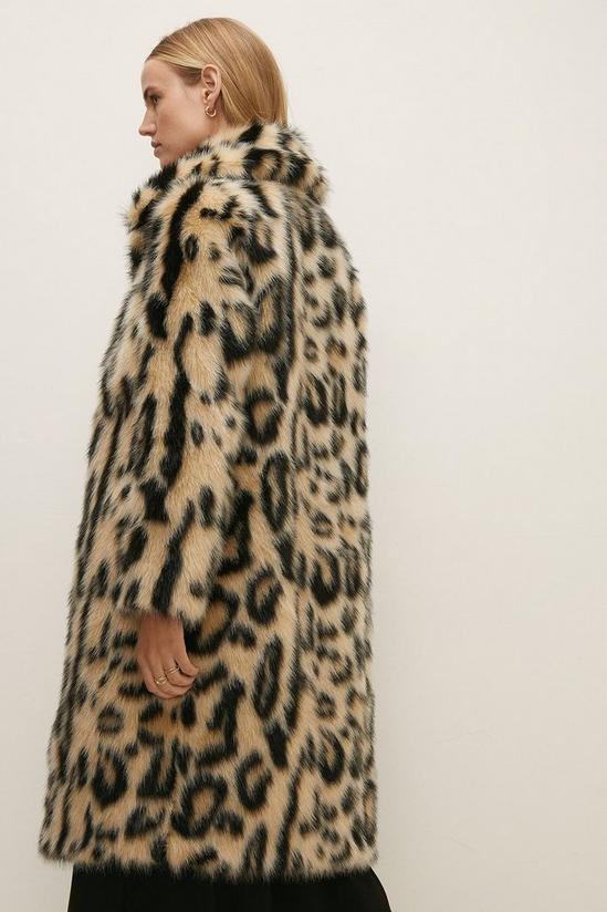 Oasis Rachel Stevens Animal Faux Fur Coat 4