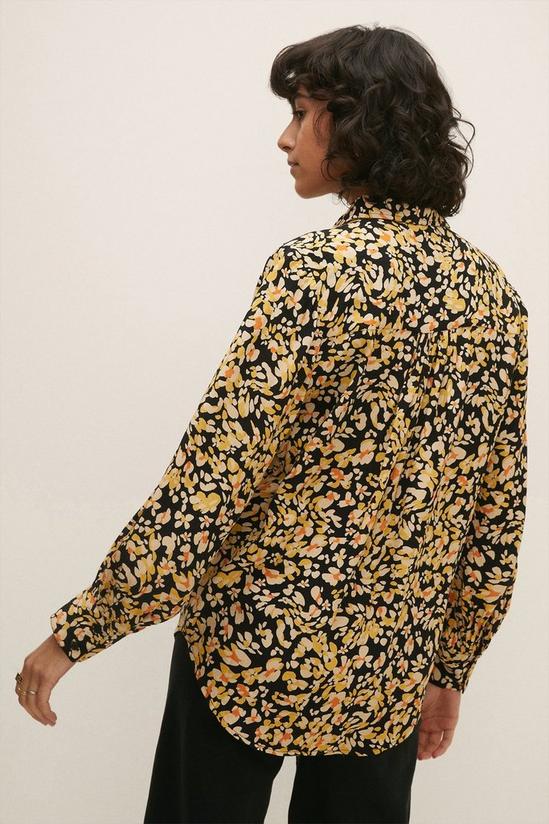 Oasis Printed Ruched Detail Long Sleeve Shirt 3