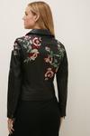 Oasis Floral Embroidered Leather Jacket thumbnail 3