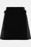 Oasis Faux Leather Ponte Mini Skirt thumbnail 4