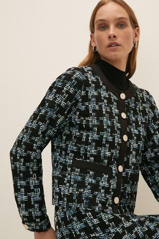 Oasis Premium Wool Mix Tweed Cropped Jacket 2