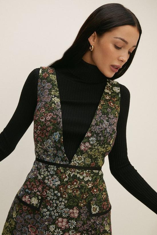 Oasis Tapestry Jacquard Pinafore Dress 2