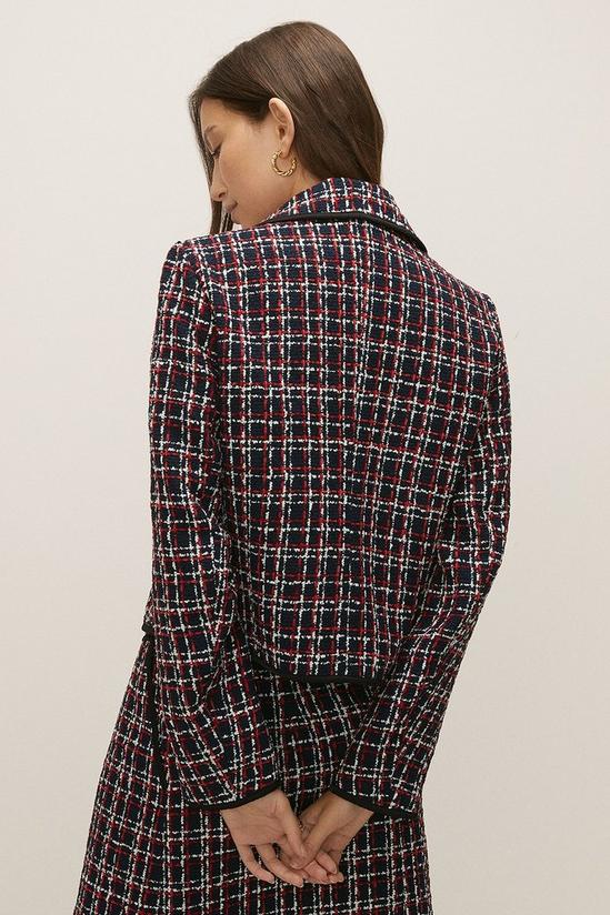 Oasis Tweed Check Double Breasted Jacket 3