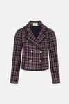 Oasis Tweed Check Double Breasted Jacket thumbnail 4