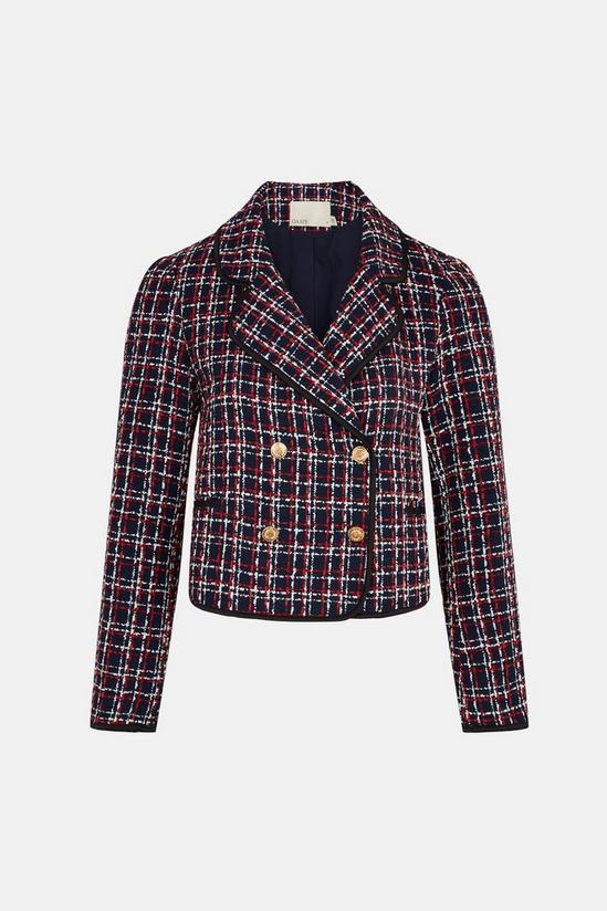 Oasis Tweed Check Double Breasted Jacket 4