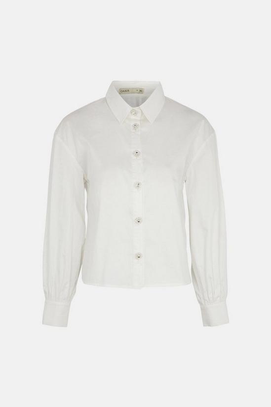 Oasis Button Detail White Shirt 4