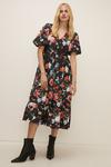 Oasis Tiered Cord Floral Butterfly Midi Dress thumbnail 2