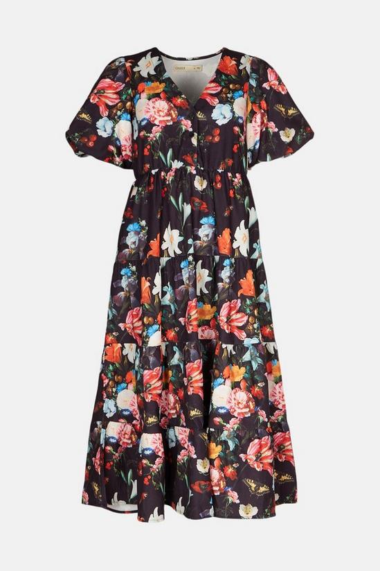 Oasis Tiered Cord Floral Butterfly Midi Dress 4
