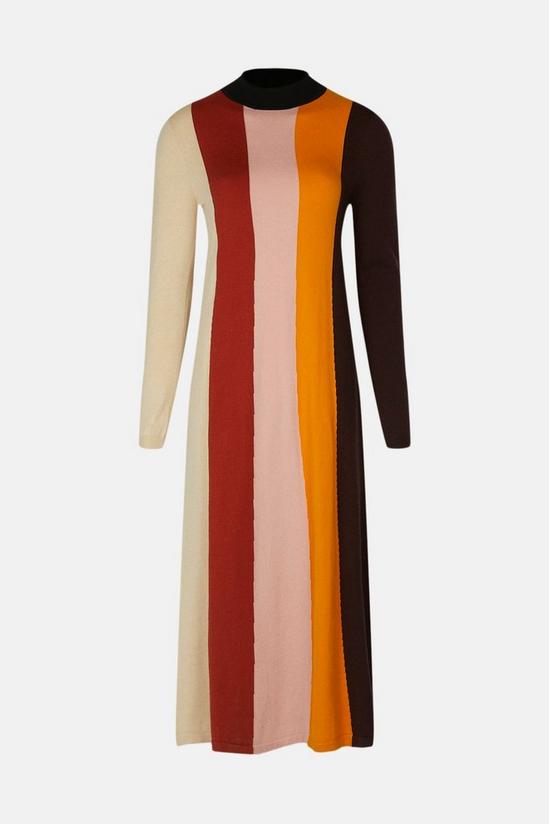 Oasis Funnel Stripe Midi Dress 4
