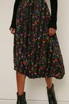 Oasis Petite Slinky Jersey Floral Pleated Skirt thumbnail 4