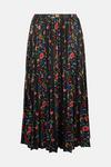 Oasis Petite Slinky Jersey Floral Pleated Skirt thumbnail 5
