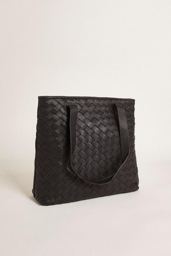 Oasis Leather Woven Large Tote Bag 2