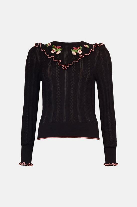 Oasis RHS Embroidered Ruffle Jumper 4